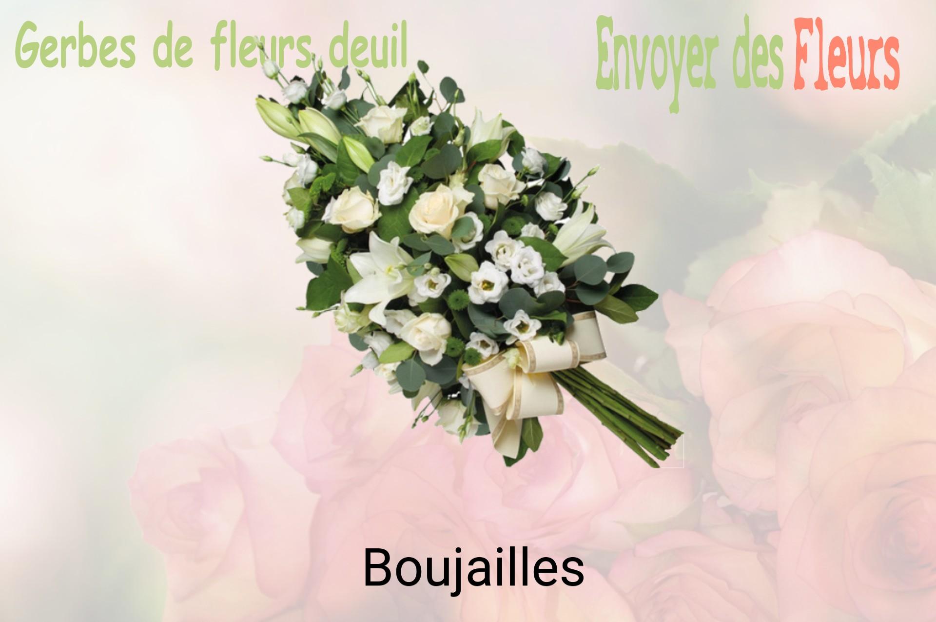 Gerbe de fleurs de deuil livrée à Boujailles